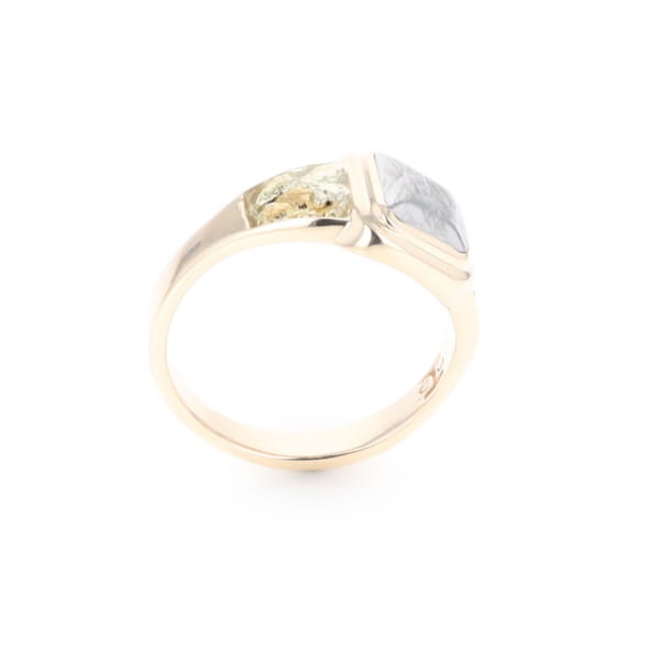 Meteorite & Gold Nugget Ring