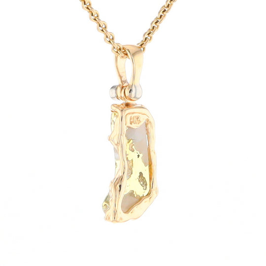 Gold Quartz Freeform Pendant (G2)