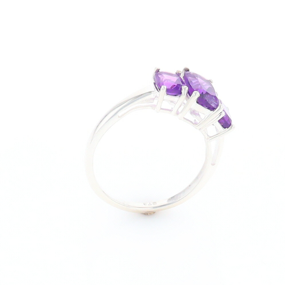 3-Stone Amethyst Ring