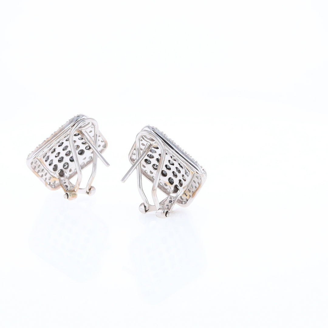 Pavé Black and White Diamond Earrings