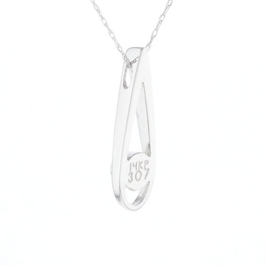 Open Teardrop Round Onyx Inlaid Pendant