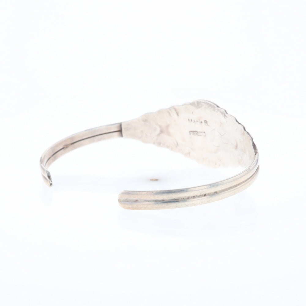 Sterling Silver Coral Cuff Bracelet