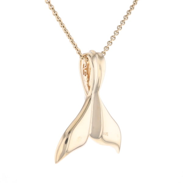Whale Tail Necklaces Natural Gold Quartz and Nuggets Inlaid Pendant