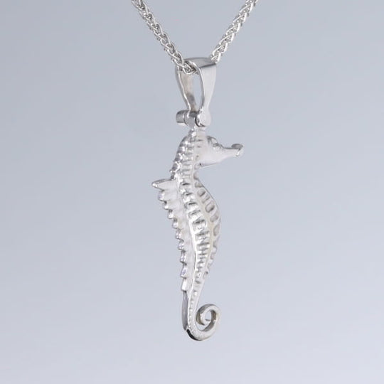 Opal Pendant Inlaid Realistic Sea Horse Design