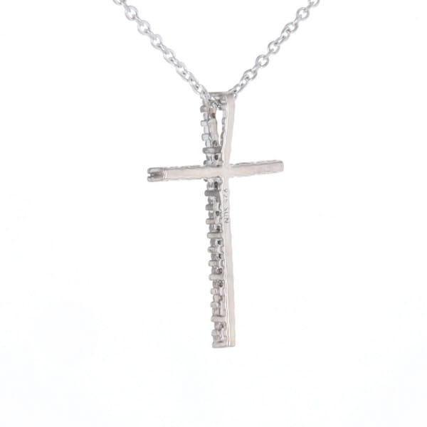 Thin Diamond Cross Necklace