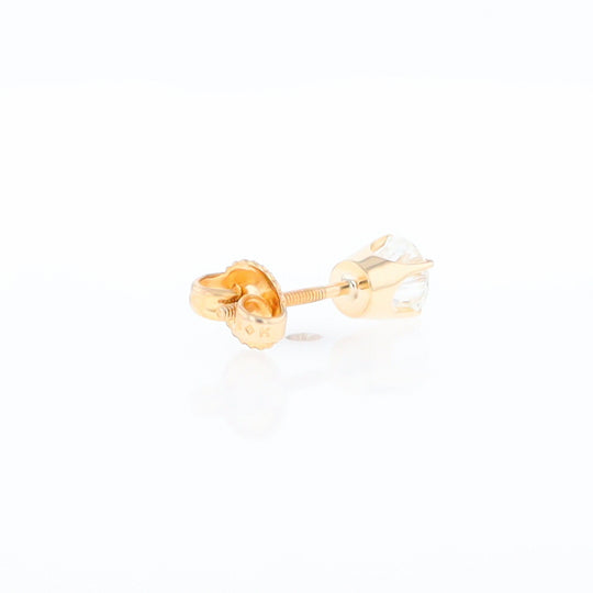 0.51ctw Single Round Brilliant Cut Diamond Stud Earring