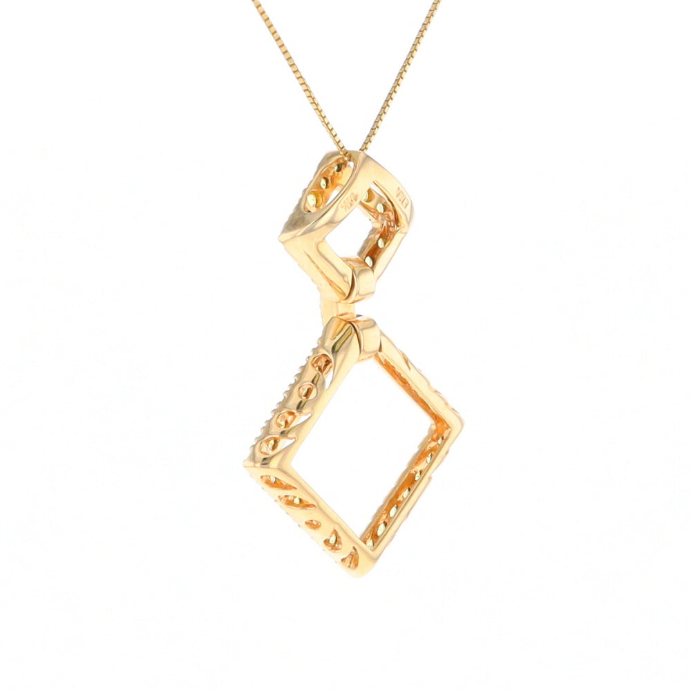 Yellow Sapphire Double Square Necklace