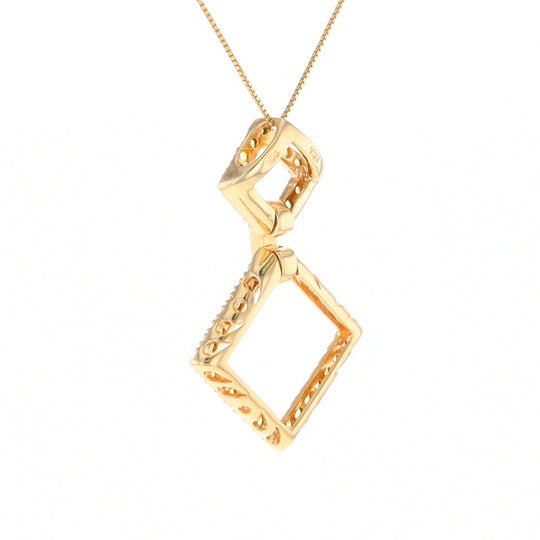 Yellow Sapphire Double Square Necklace