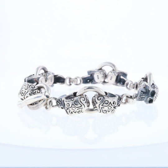 Silver Skull Bracelet