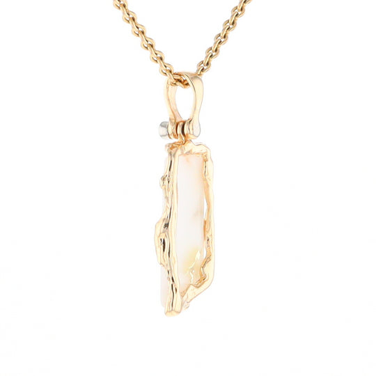 Gold Quartz Freeform Pendant  (G2)