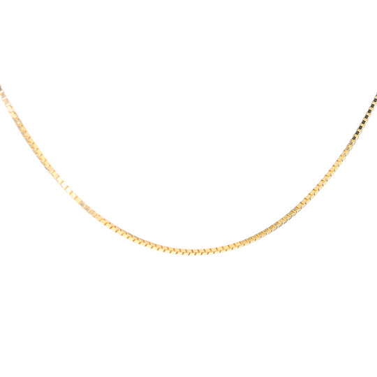 10KT Yellow Gold Box Chain 1mm 16 Inches