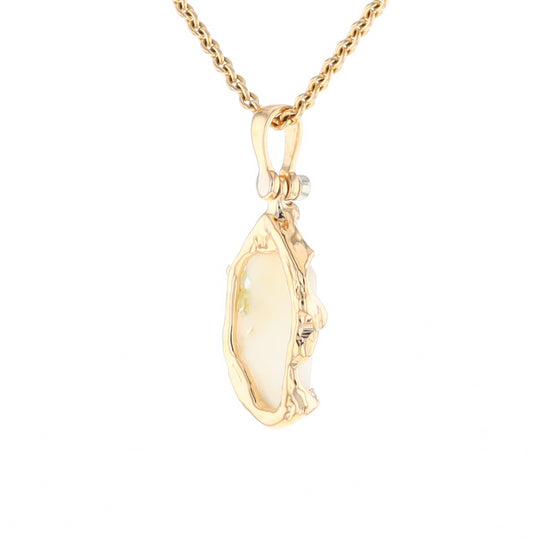 Gold Quartz Freeform Pendant  (G2)