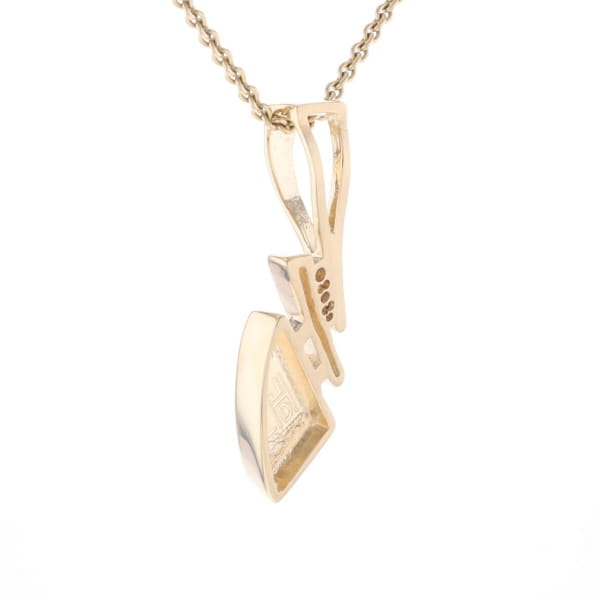 Retro Style Triangular Onyx Inlaid Pendant with .07ctw Diamonds