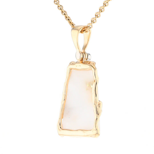 Gold Quartz Freeform Pendant  (G2)