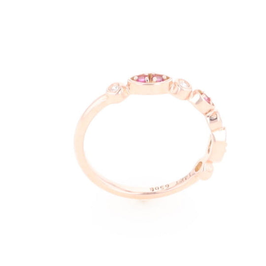 Pink Sapphire Simply Vintage Wedding Band