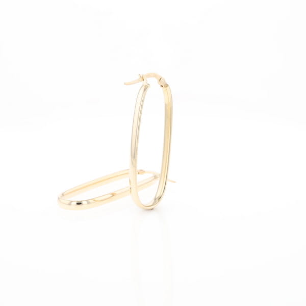Flat Saddleback Hoop Earrings