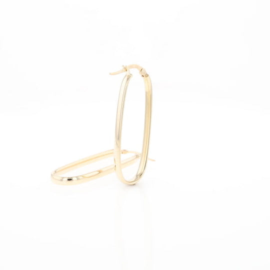 Flat Saddleback Hoop Earrings