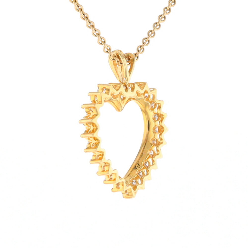 Diamond Halo Heart Pendant