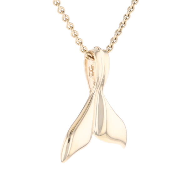Whale Tail Gold Nugget Pendant
