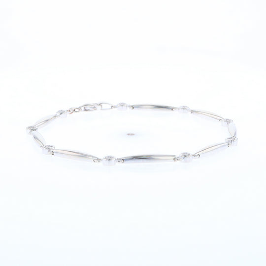 Elongated Link Diamond Bracelet