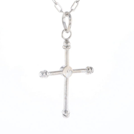Silver Peridot Cross