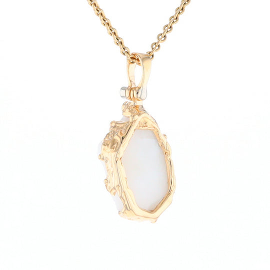 Rough Gold Quartz Freeform Pendant