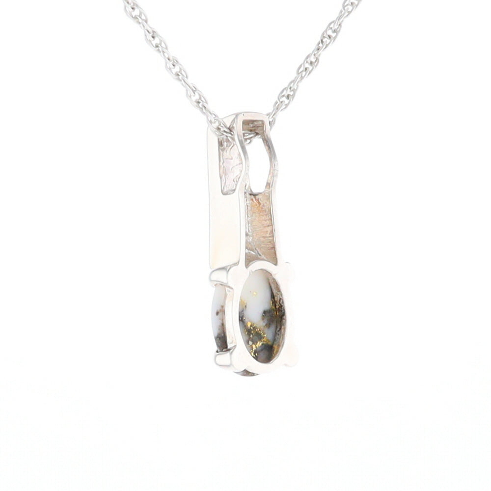Gold Quartz Cabochon Pendant