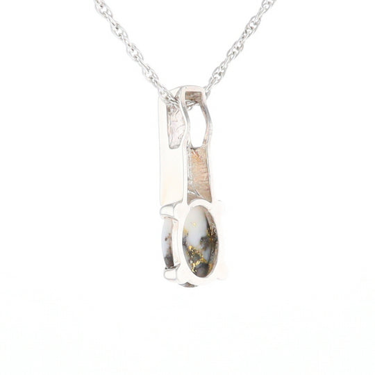 Gold Quartz Cabochon Pendant