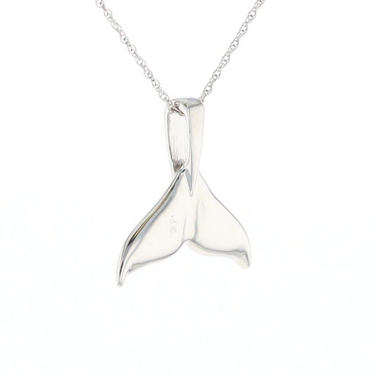 Whale Tail Necklaces Natural Nuggets Double Inlaid Sea Life Pendant