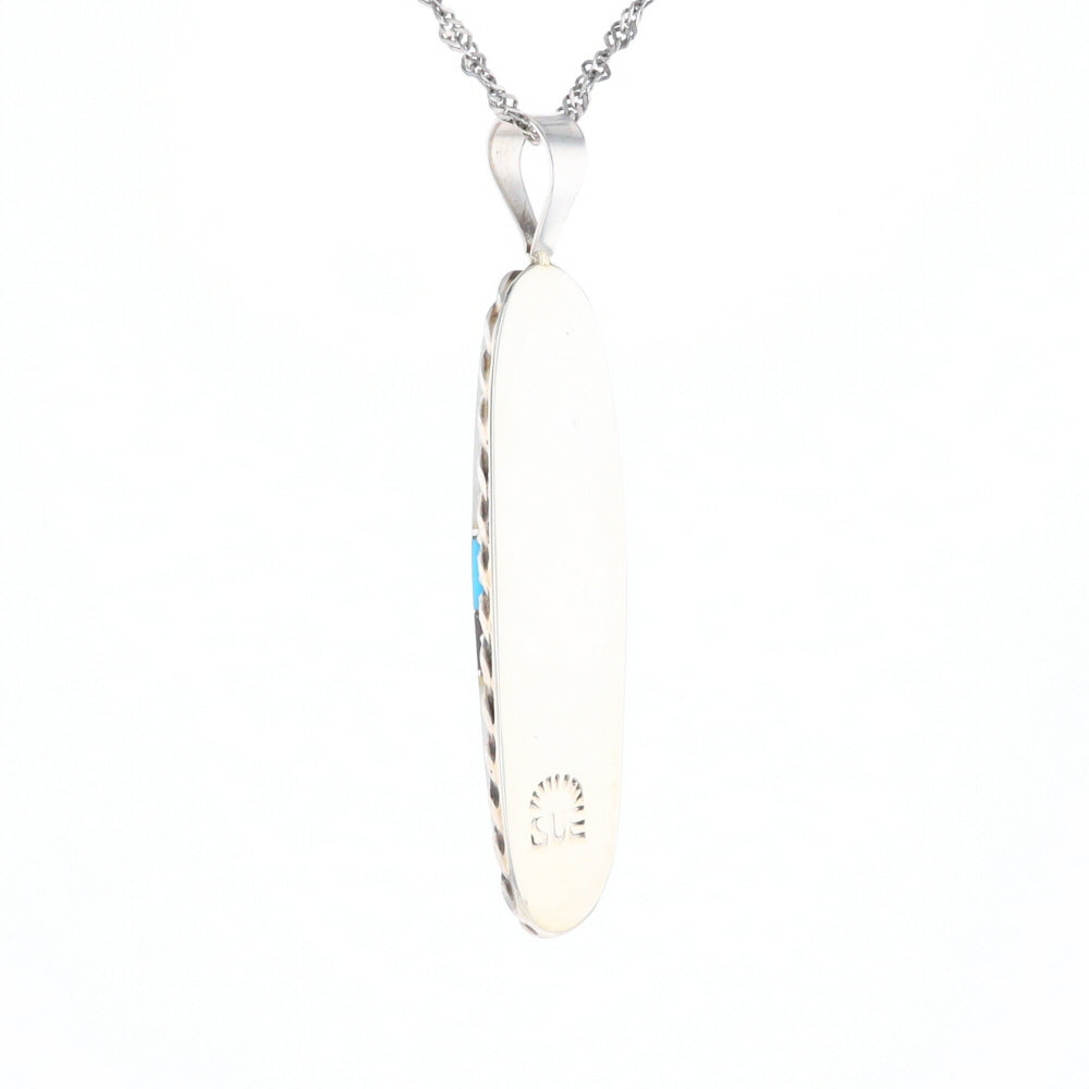 Multi Stone Inlaid Pendant