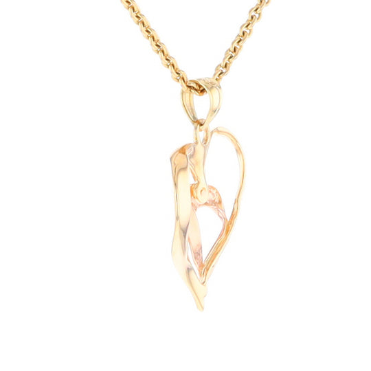 Two-Tone Double Heart Pendant