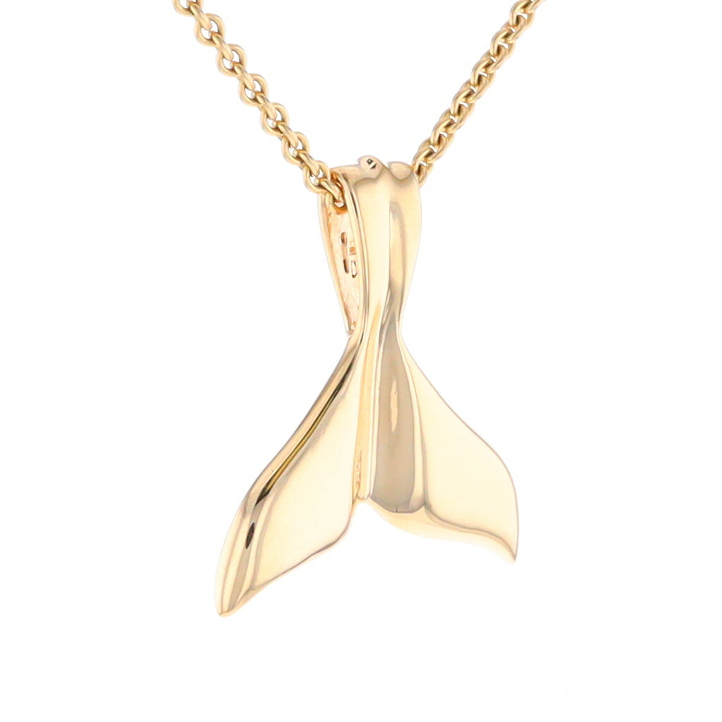 Whale Tail Necklaces Natural Gold Quartz and Nuggets Inlaid Pendant