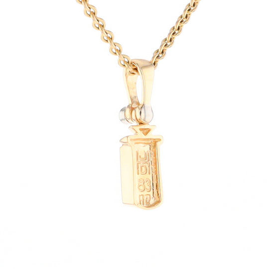 Gold Quartz Banner Shaped Pendant