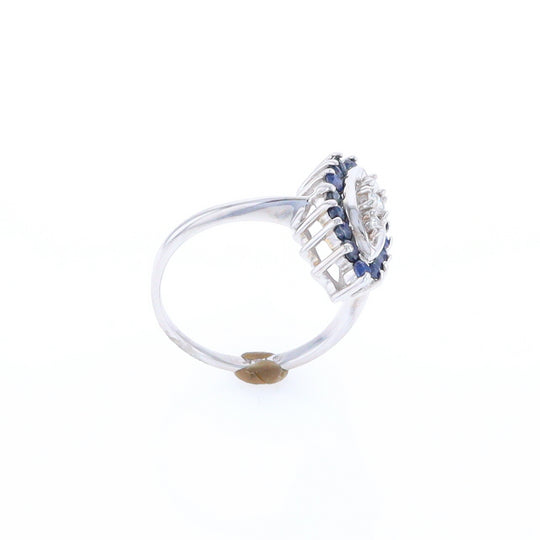 Marquise Cluster Sapphire Ring