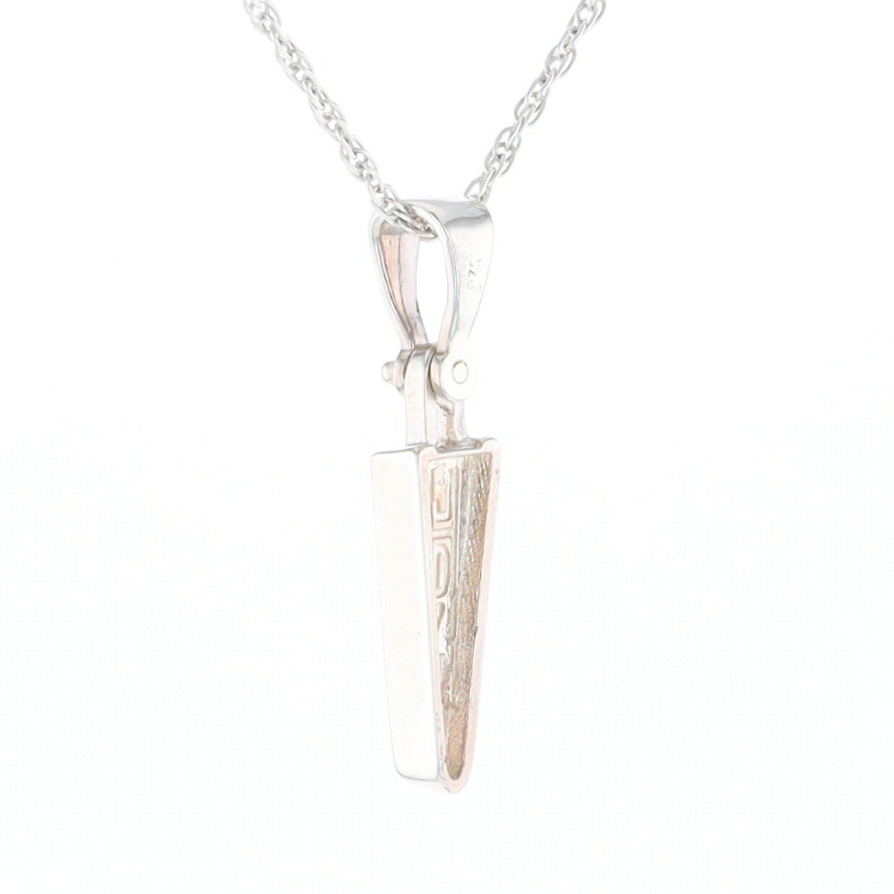 Gold Quartz Upside Down Triangle Pendant