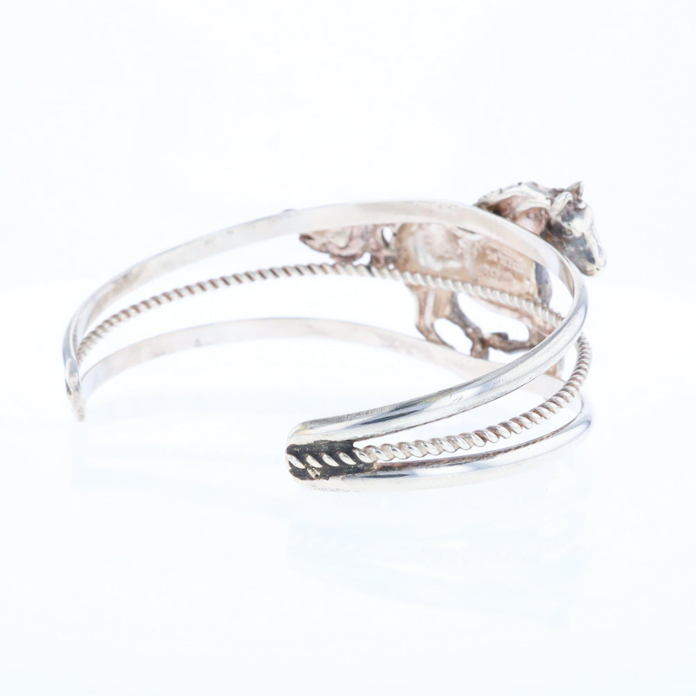 Silver Horse Native Cuff Bracelet