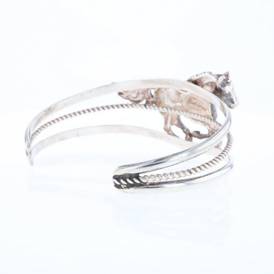 Silver Horse Native Cuff Bracelet