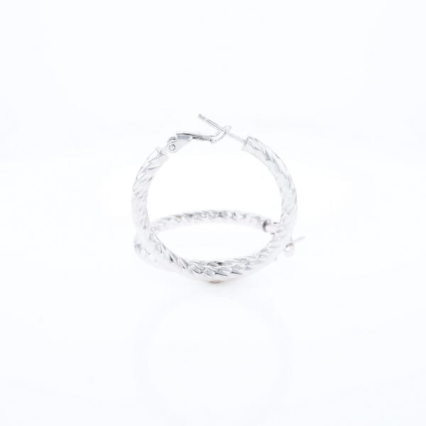 Diamond Cut Hoop Earrings