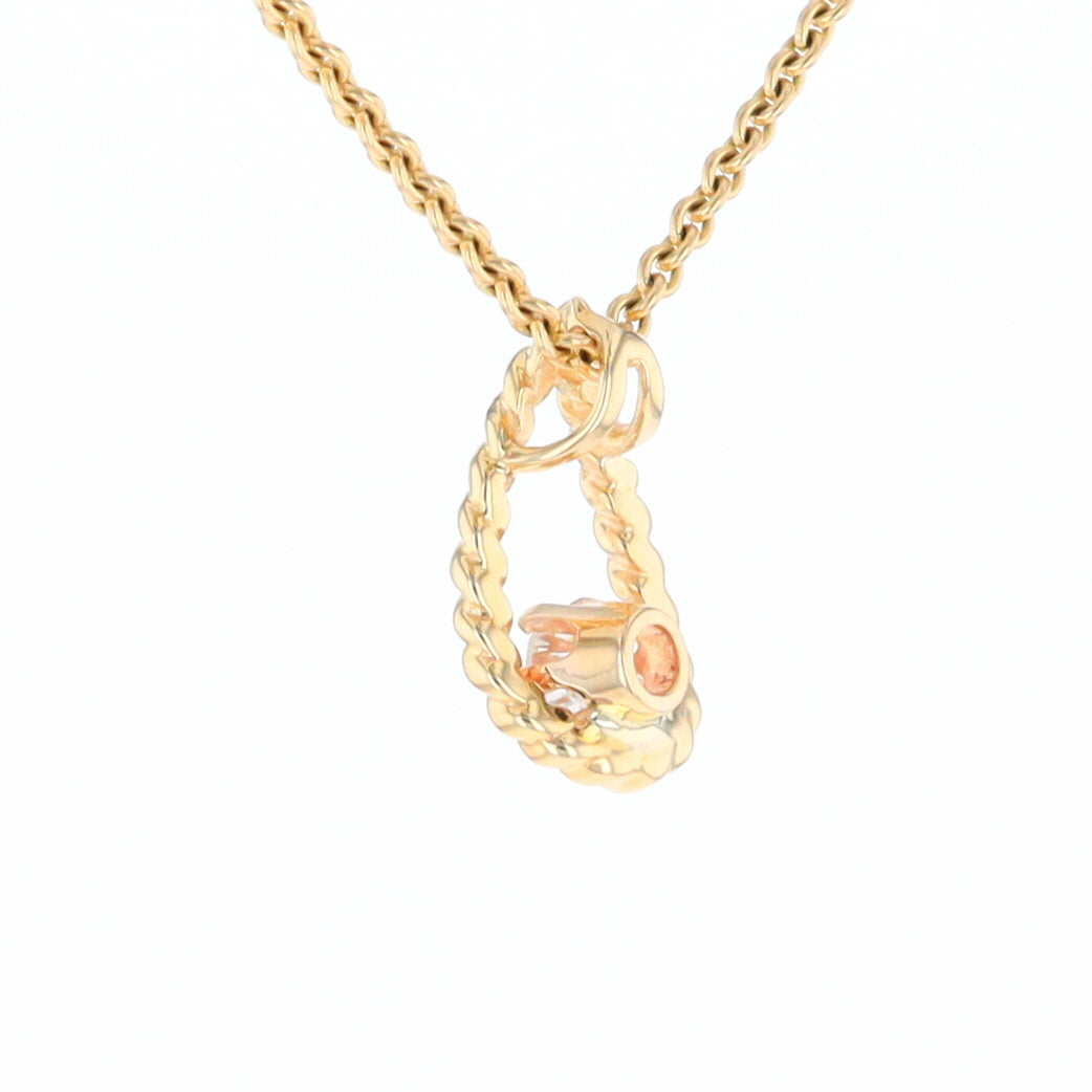 Solitaire Diamond Pear-shaped Rope Pendant