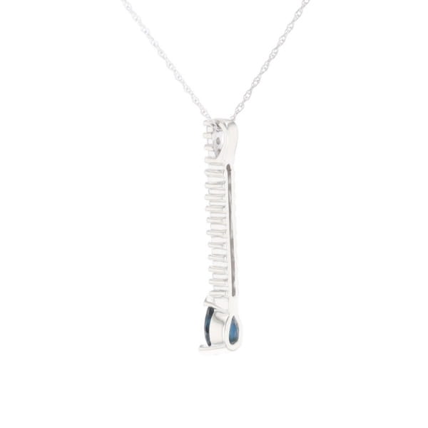 Pear Blue Sapphire Drop Pendant