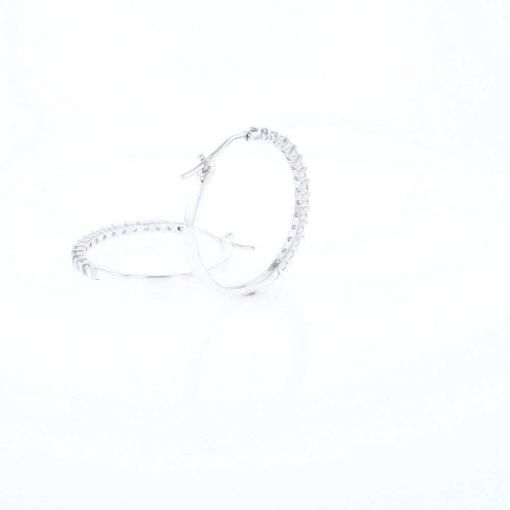 Cubic Zirconia Hoop Earrings