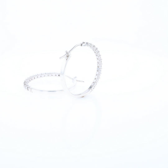 Cubic Zirconia Hoop Earrings