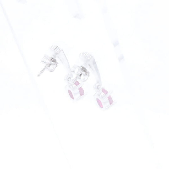 Oval Ruby Dangle Earrings