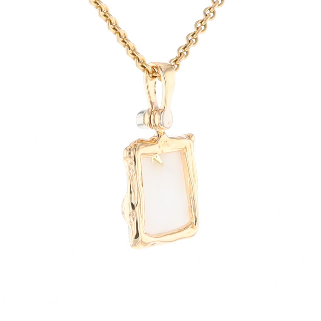 Gold Quartz Freeform Pendant (G2)