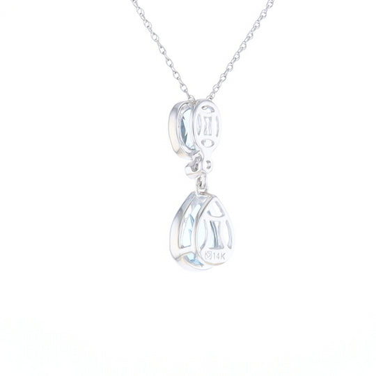 Oval and Pear-Shaped Aquamarine Pendant