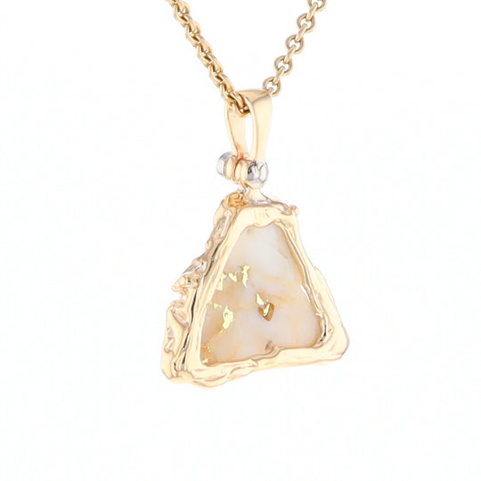 Rough Gold Quartz Free Form Pendant