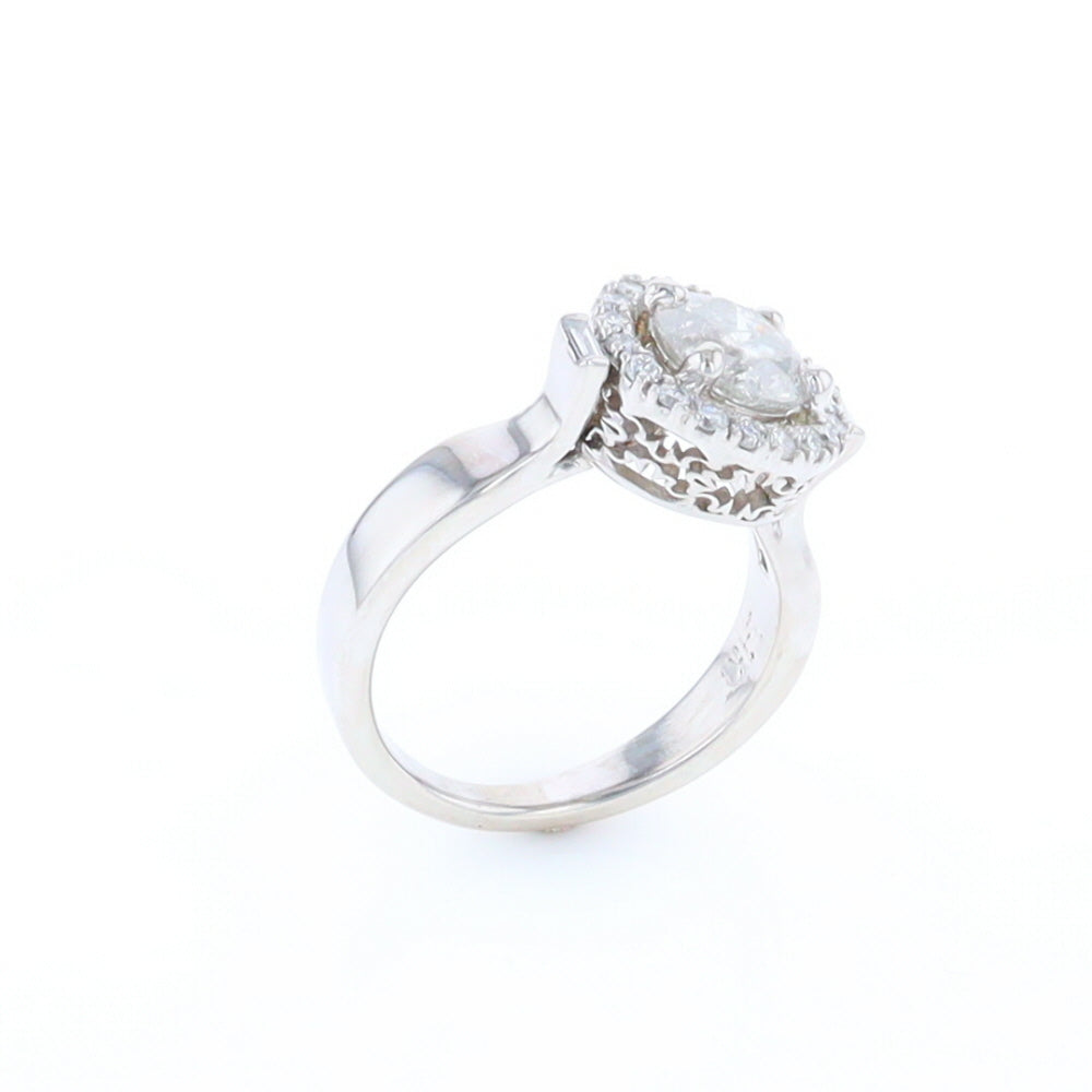 Salt and Pepper Diamond Engagement Ring