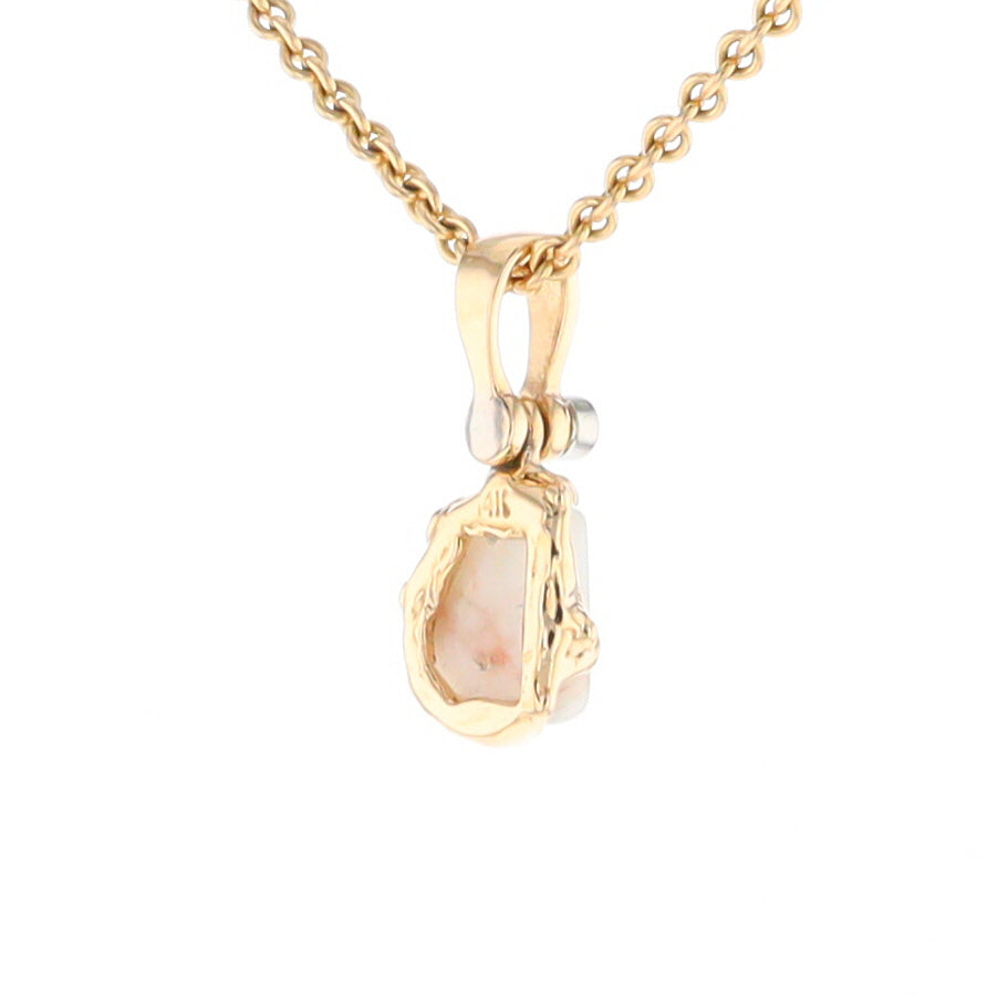 Gold Quartz Freeform Pendant (G2)