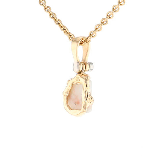 Gold Quartz Freeform Pendant (G2)