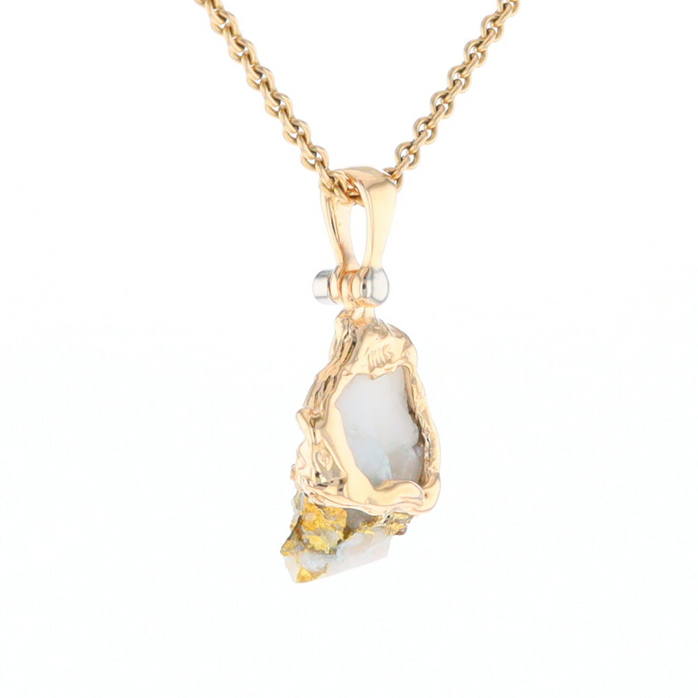 Rough Gold quartz Freeform Pendant